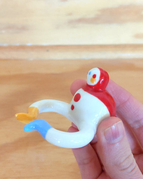 Tinybirdman Ceramic Art Toy [22.021: Classic in Red]