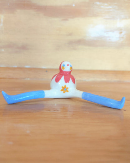 Tinybirdman Ceramic Art Toy [22.022: Pink Grapefruit Flower]