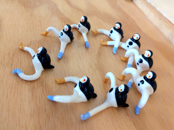 Tinybirdman Ceramic Art Toy [22.033->22.041: Body Diameter slightly under 1 inch, Batch of Nine]