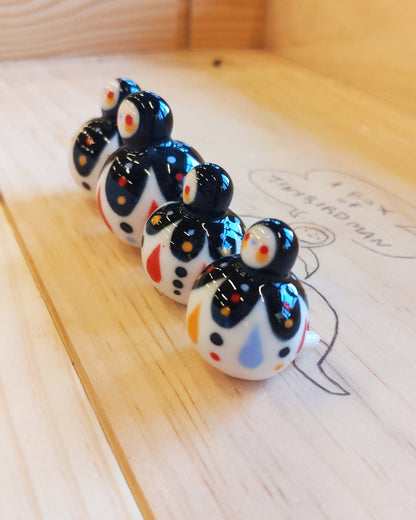 Birbauble Ceramic Art Toy [BB22.020: Royal Black Butterfly with Red Drops]