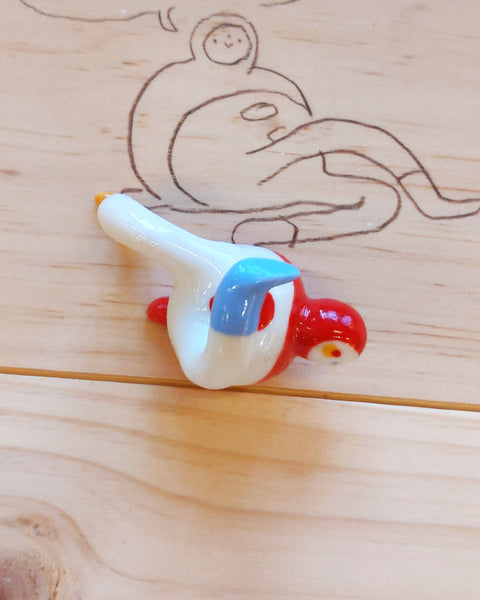 Tinybirdman Ceramic Art Toy [22.067: Classic in Red]