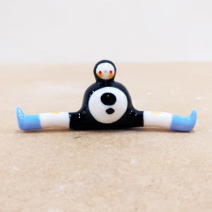 Tinybirdman Ceramic Art Toy [22.066: Classic Black Trousers with Blue Boots]