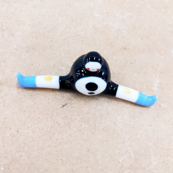 Tinybirdman Ceramic Art Toy [22.066: Classic Black Trousers with Blue Boots]