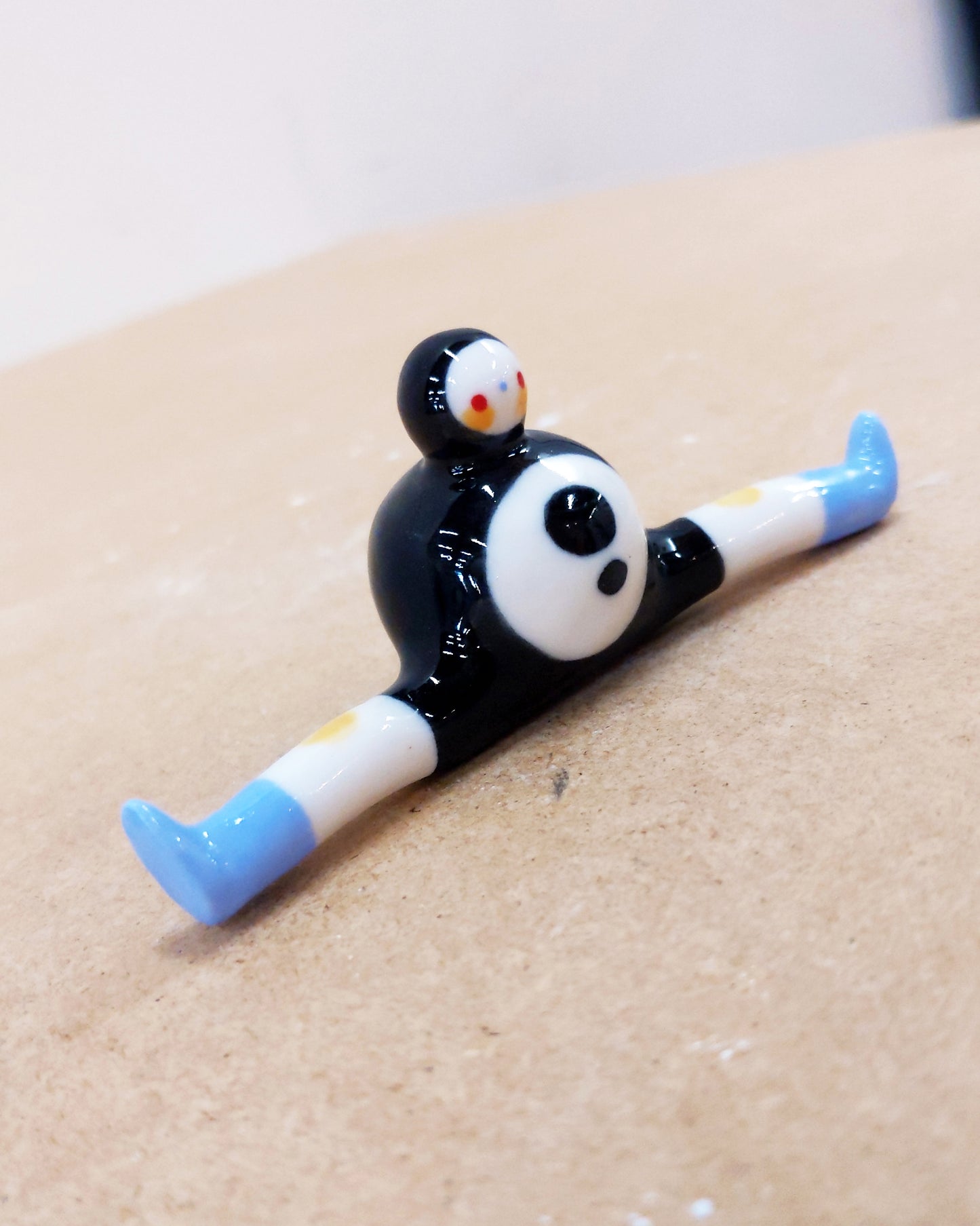 Tinybirdman Ceramic Art Toy [22.066: Classic Black Trousers with Blue Boots]