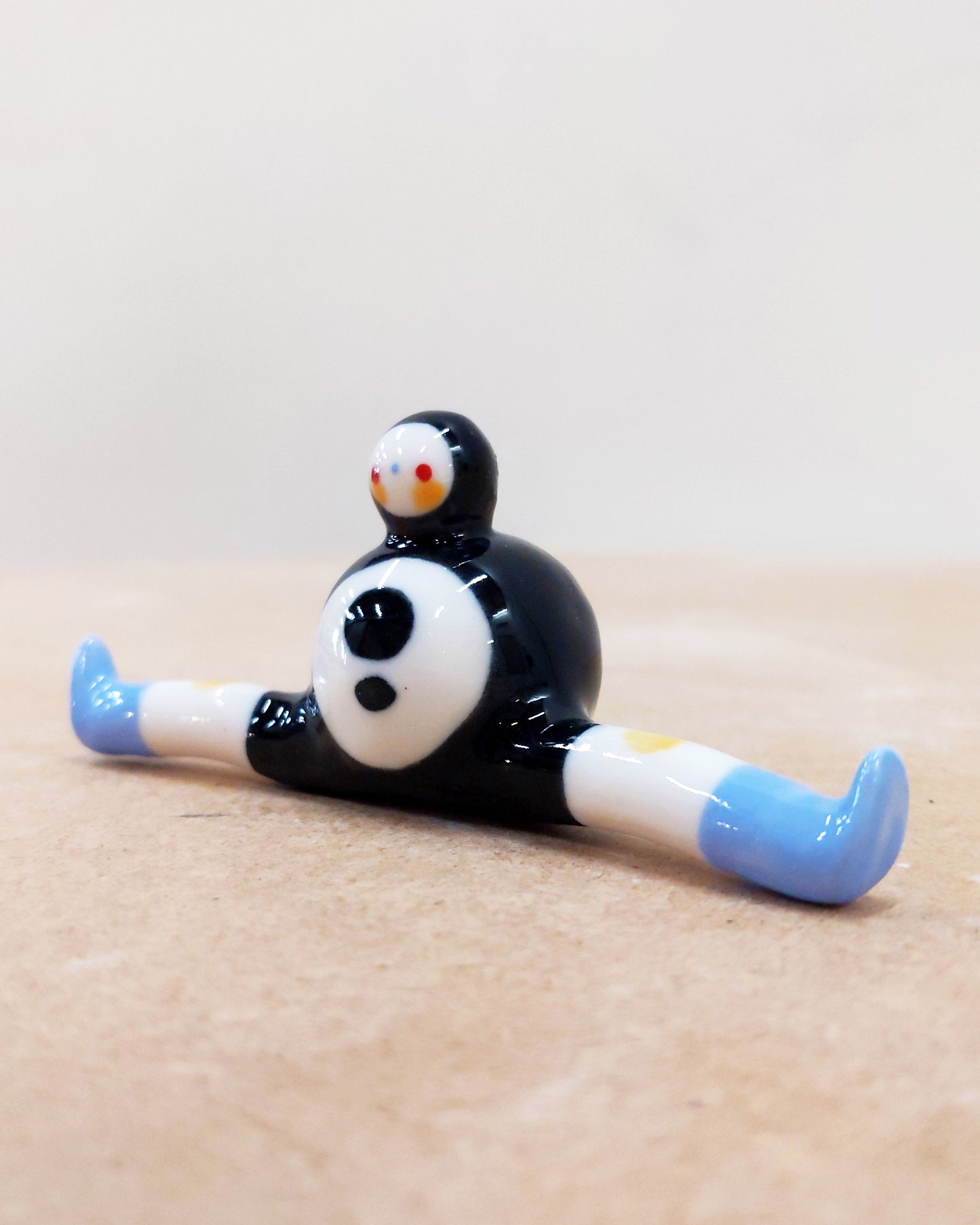 Tinybirdman Ceramic Art Toy [22.066: Classic Black Trousers with Blue Boots]