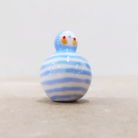Birbauble Ceramic Art Toy [BB22.015: Blue Stripes]