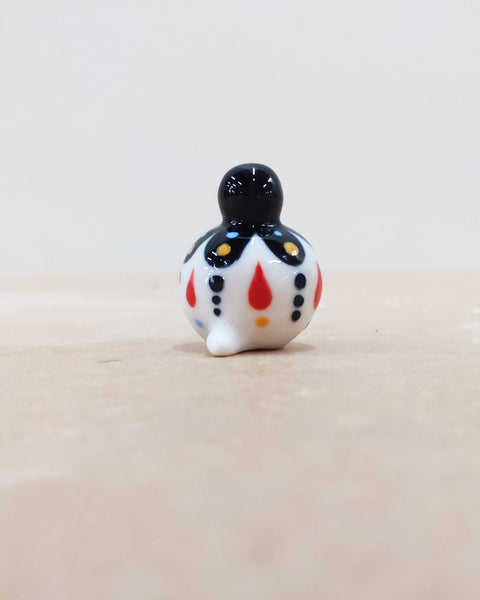 Birbauble Ceramic Art Toy [BB22.020: Royal Black Butterfly with Red Drops]