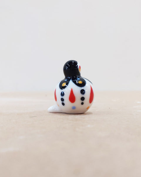 Birbauble Ceramic Art Toy [BB22.020: Royal Black Butterfly with Red Drops]