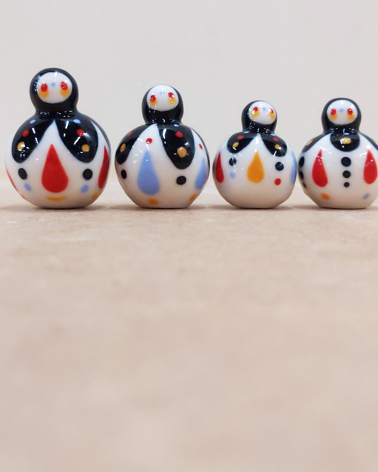 Birbauble Ceramic Art Toy [BB22.020: Royal Black Butterfly with Red Drops]
