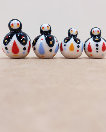 Birbauble Ceramic Art Toy [BB22.020: Royal Black Butterfly with Red Drops]