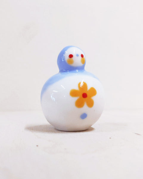Birbauble Ceramic Art Toy [BB22.024: Yellow Flower Belly]