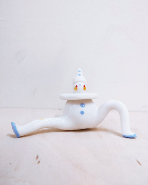 Tinybirdman Ceramic Art Toy [22.073: Large Blue Pierrot]
