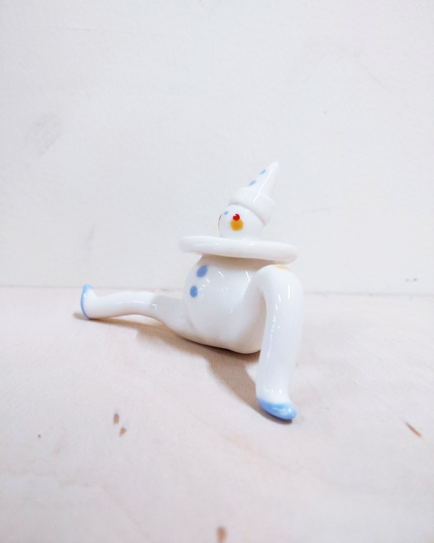 Tinybirdman Ceramic Art Toy [22.073: Large Blue Pierrot]