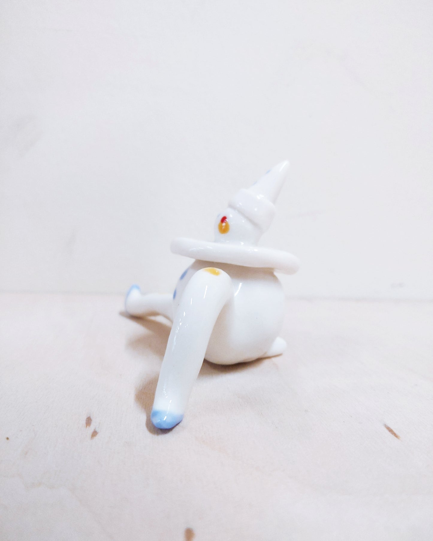 Tinybirdman Ceramic Art Toy [22.073: Large Blue Pierrot]