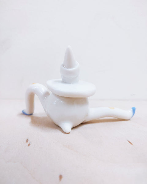 Tinybirdman Ceramic Art Toy [22.073: Large Blue Pierrot]
