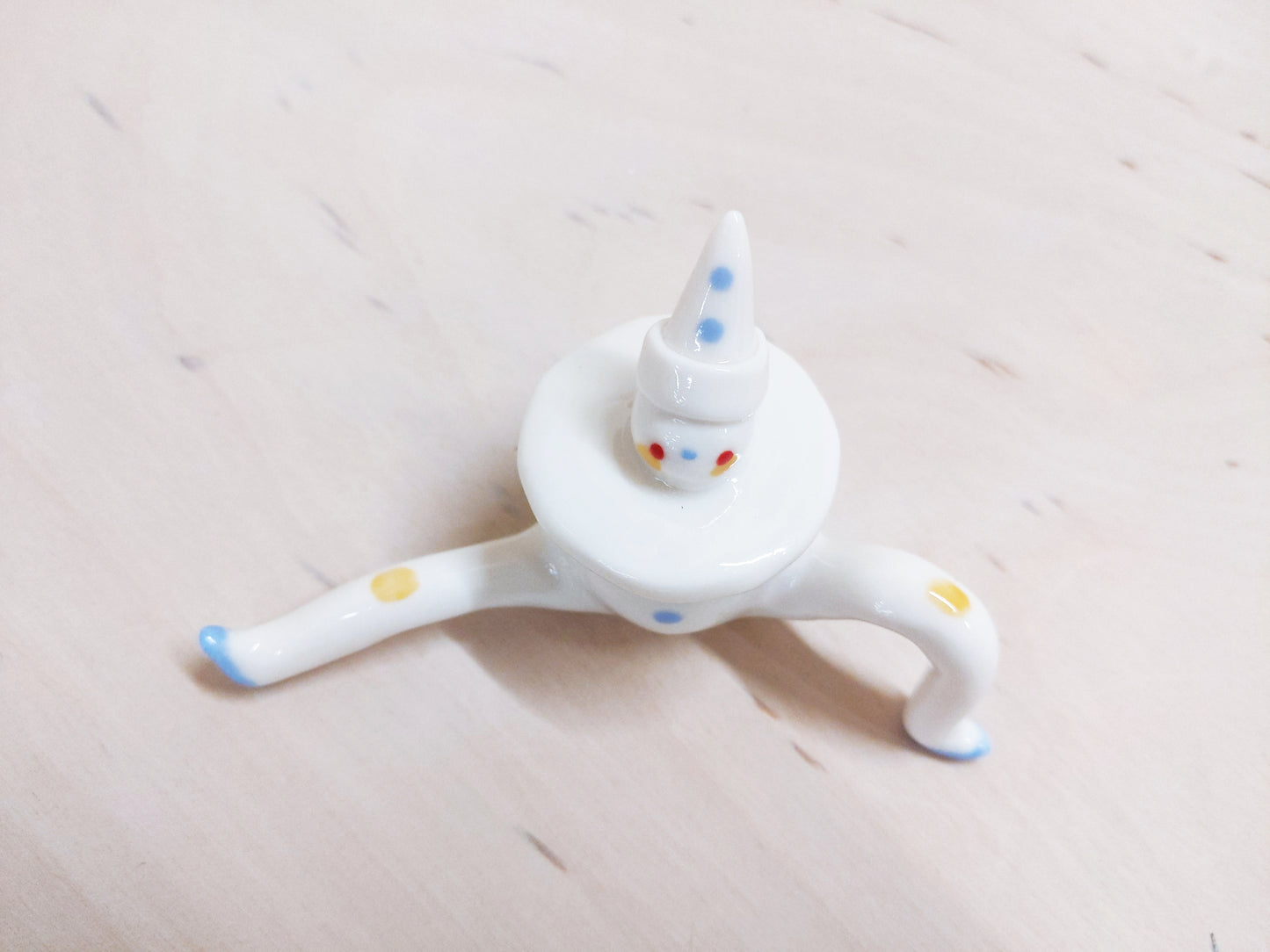 Tinybirdman Ceramic Art Toy [22.073: Large Blue Pierrot]