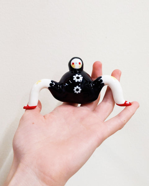 Tinybirdman Ceramic Art Toy [22.085 Lacey Daisy Jumper]