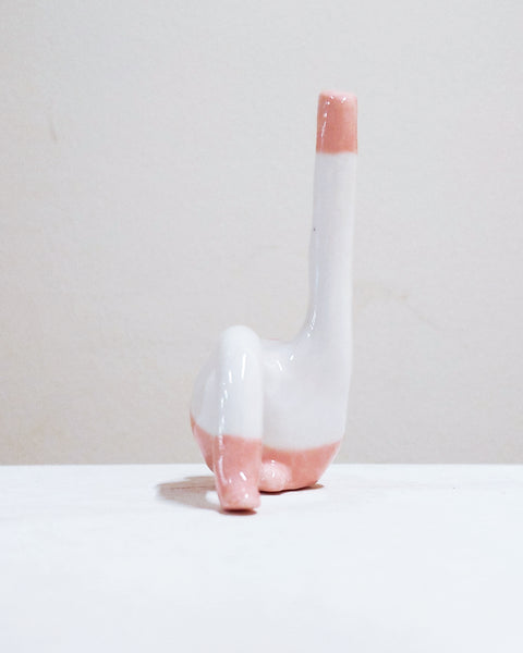 Tinybirdman Ceramic Art Toy [22.089: Pastel Pink Classic]