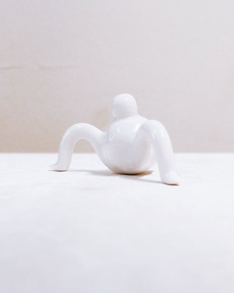 Tinybirdman Ceramic Art Toy [22.093: Glossy White Mini]