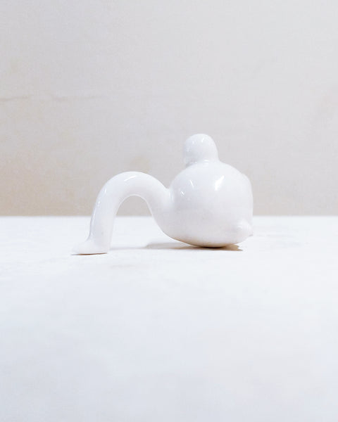 Tinybirdman Ceramic Art Toy [22.093: Glossy White Mini]