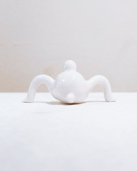 Tinybirdman Ceramic Art Toy [22.093: Glossy White Mini]