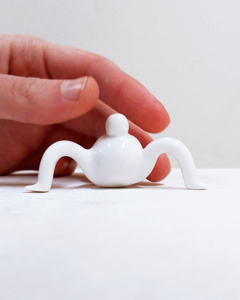 Tinybirdman Ceramic Art Toy [22.093: Glossy White Mini]