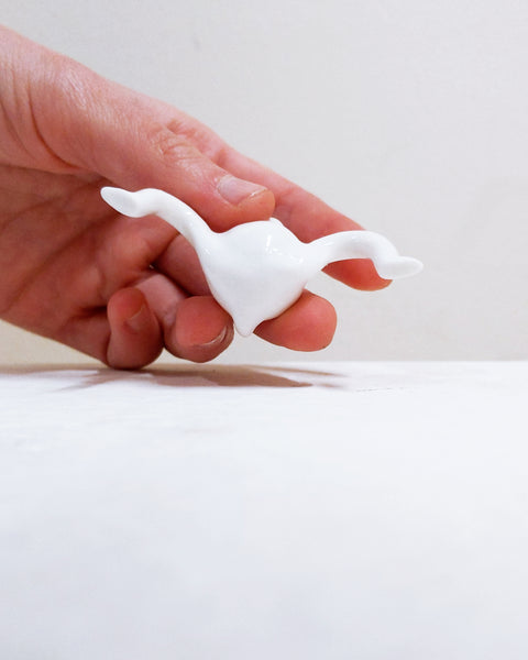 Tinybirdman Ceramic Art Toy [22.093: Glossy White Mini]