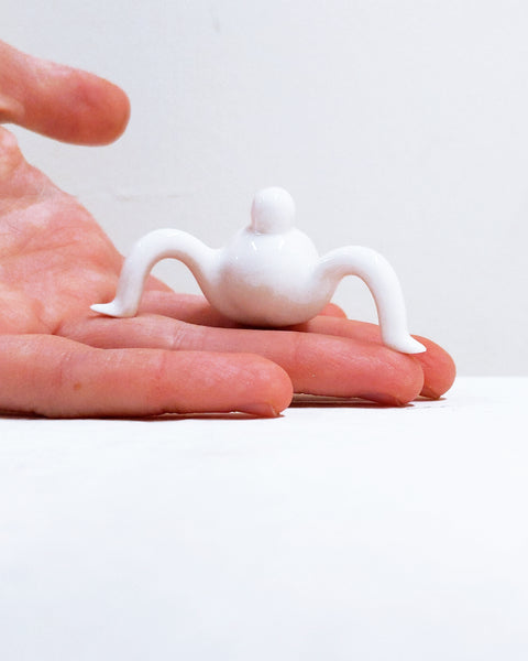 Tinybirdman Ceramic Art Toy [22.093: Glossy White Mini]