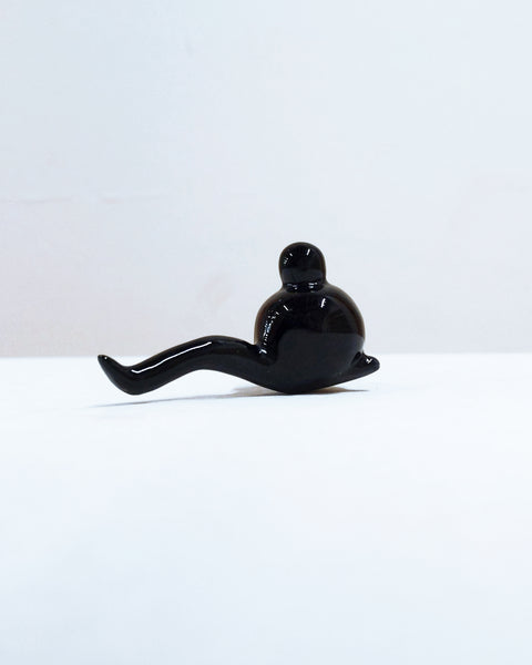 Tinybirdman Ceramic Art Toy [22.098: Glossy Black Mini]