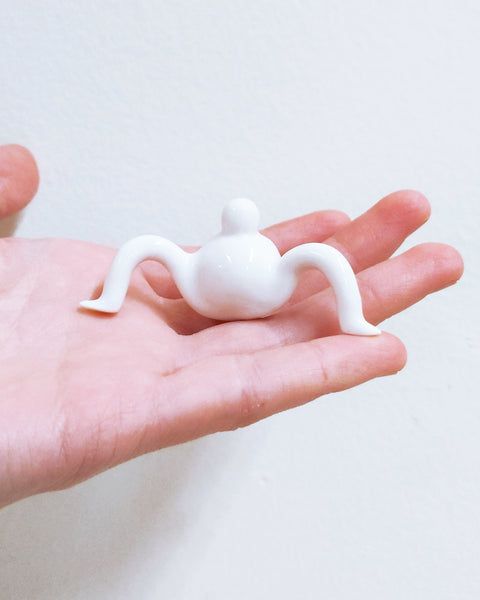 Tinybirdman Ceramic Art Toy [22.093: Glossy White Mini]