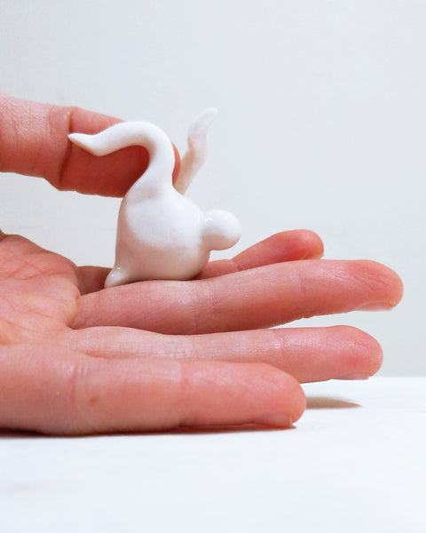 Tinybirdman Ceramic Art Toy [22.094: Glossy White Mini]