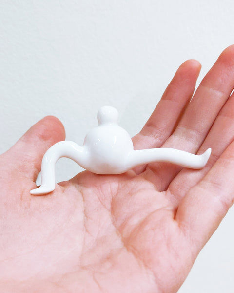 Tinybirdman Ceramic Art Toy [22.095: Glossy White Mini]