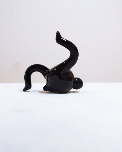 Tinybirdman Ceramic Art Toy [22.100: Glossy Black Mini]