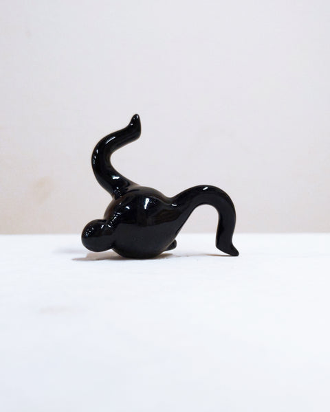 Tinybirdman Ceramic Art Toy [22.100: Glossy Black Mini]