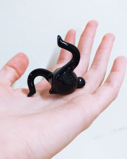 Tinybirdman Ceramic Art Toy [22.100: Glossy Black Mini]