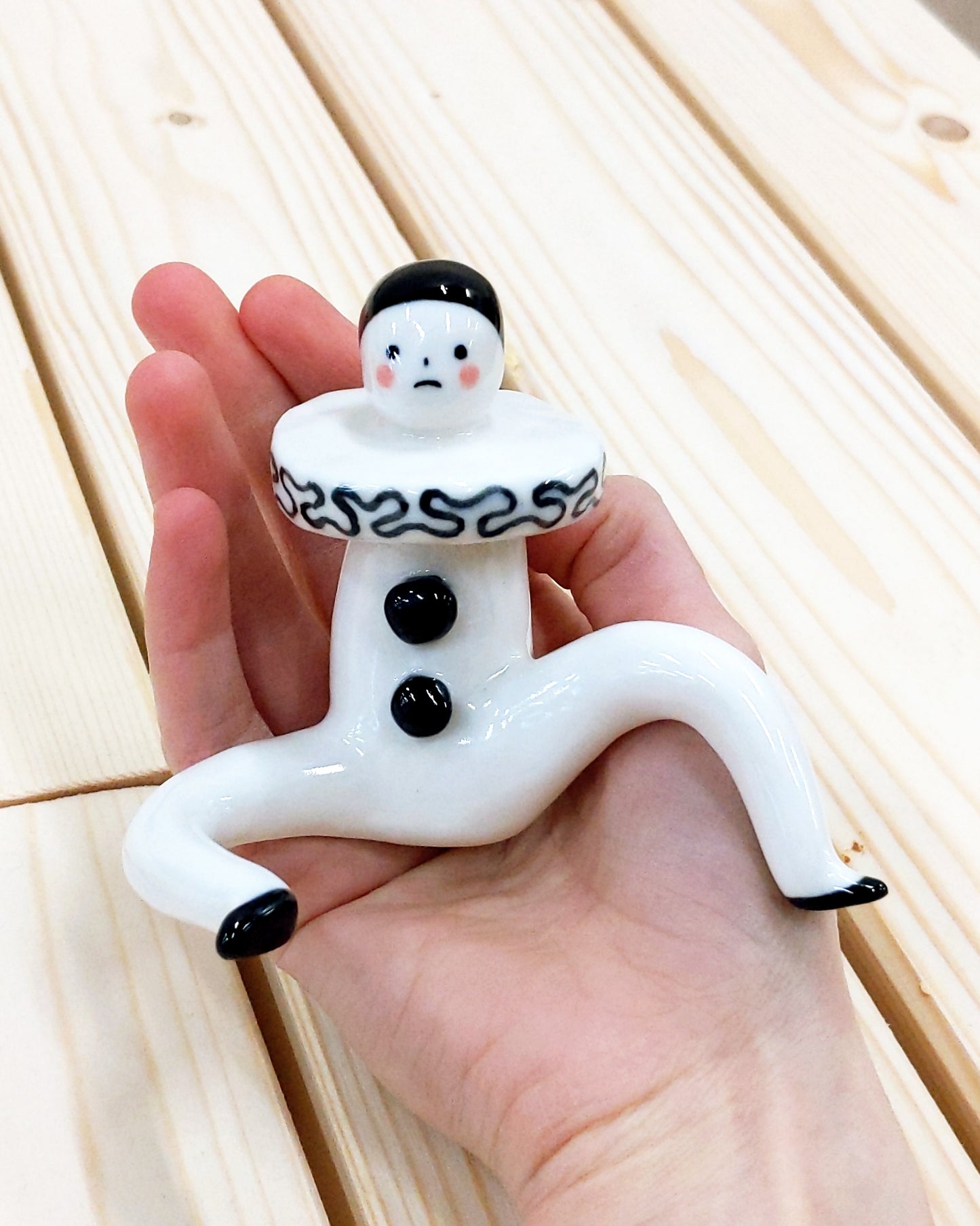 goatPIERROT Ceramic Art Toy [22.076: Large Pierrot]