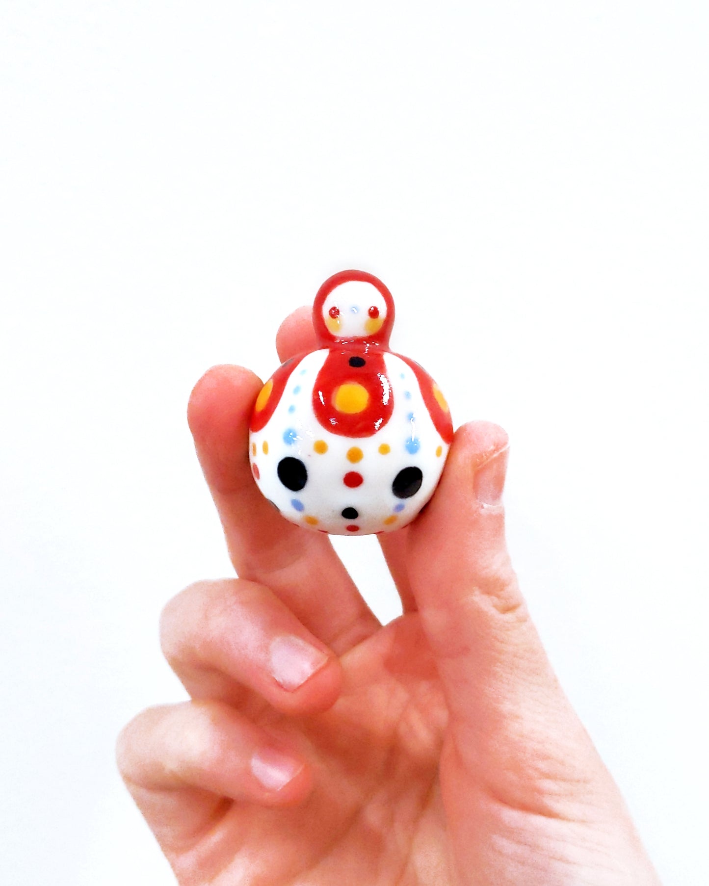 Birbauble Ceramic Art Toy [BB23.015: Ridiculous, 1.25" Body Diameter]