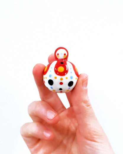 Birbauble Ceramic Art Toy [BB23.015: Ridiculous, 1.25" Body Diameter]