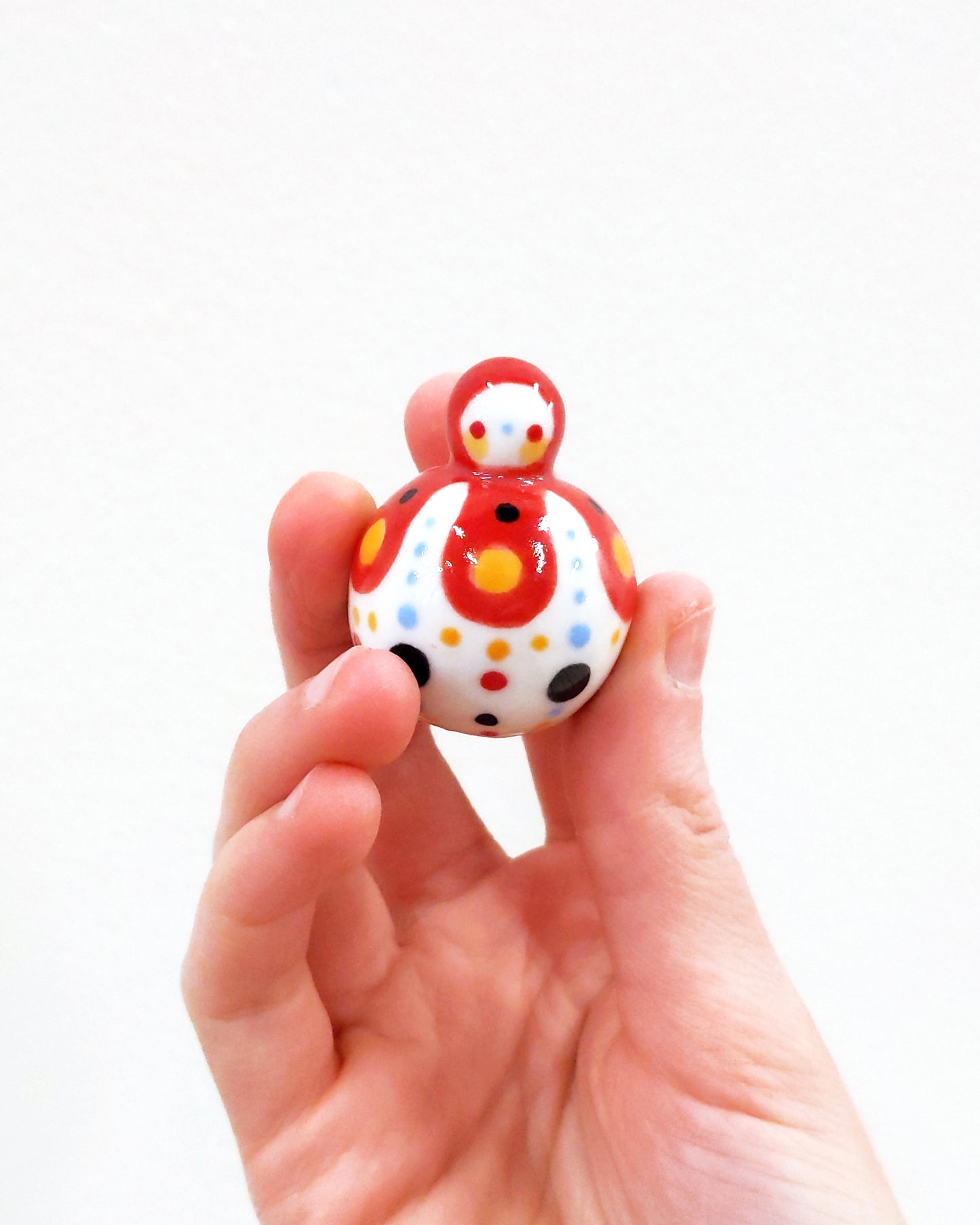 Birbauble Ceramic Art Toy [BB23.015: Ridiculous, 1.25" Body Diameter]