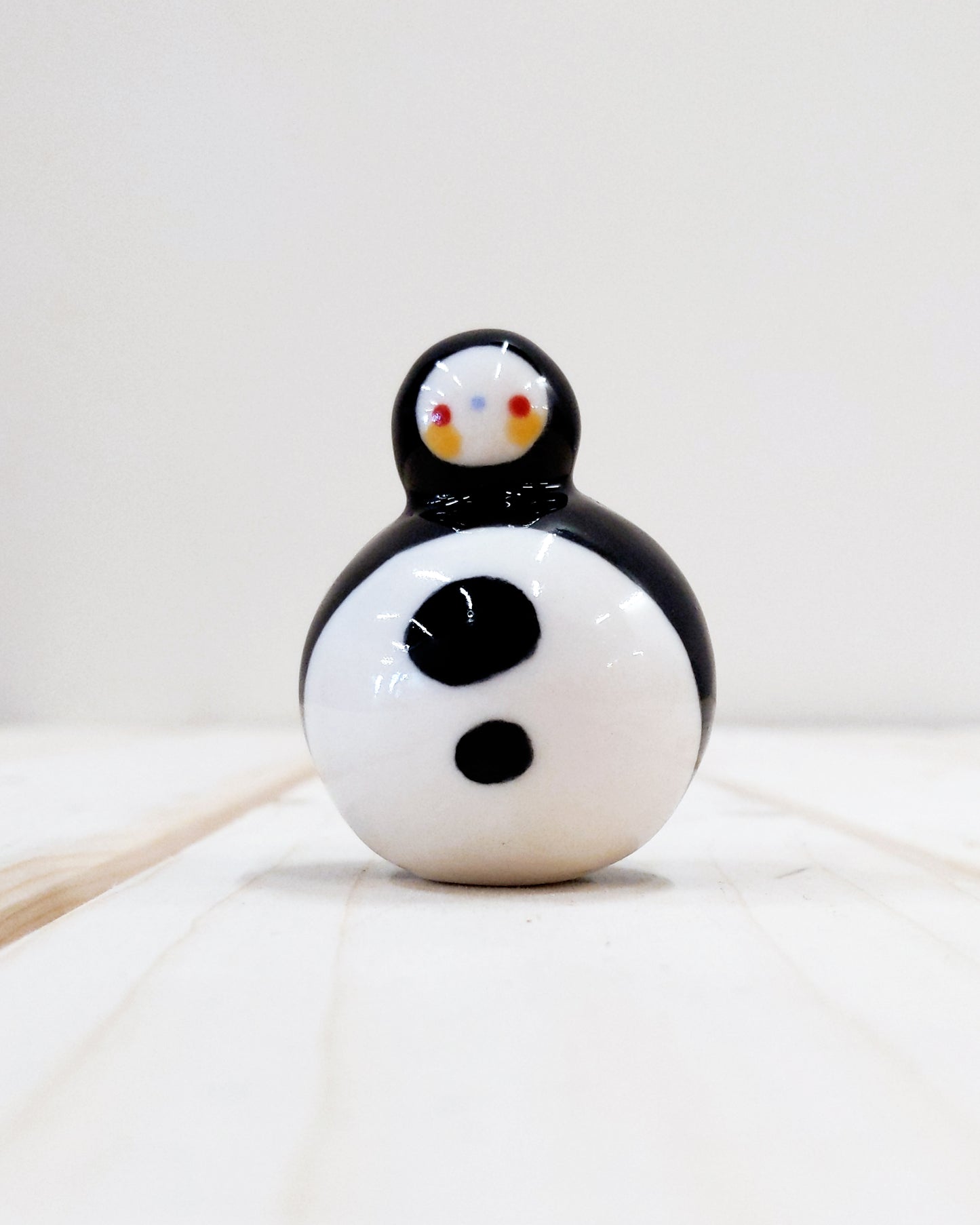 Birbauble Ceramic Art Toy [BB23.022: Large Classic Black, 1.75" Body Diameter]