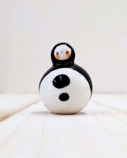 Birbauble Ceramic Art Toy [BB23.022: Large Classic Black, 1.75" Body Diameter]