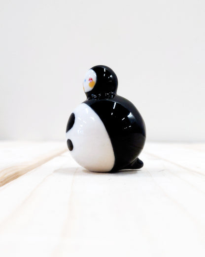 Birbauble Ceramic Art Toy [BB23.022: Large Classic Black, 1.75" Body Diameter]
