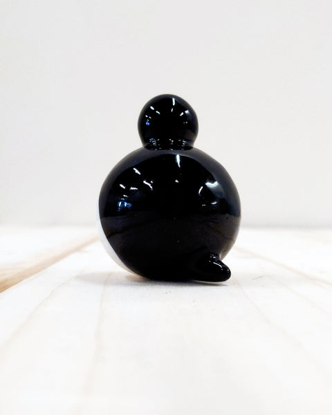 Birbauble Ceramic Art Toy [BB23.022: Large Classic Black, 1.75" Body Diameter]