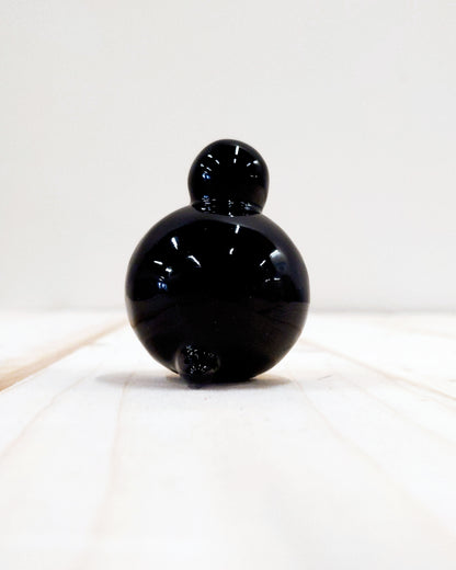 Birbauble Ceramic Art Toy [BB23.022: Large Classic Black, 1.75" Body Diameter]