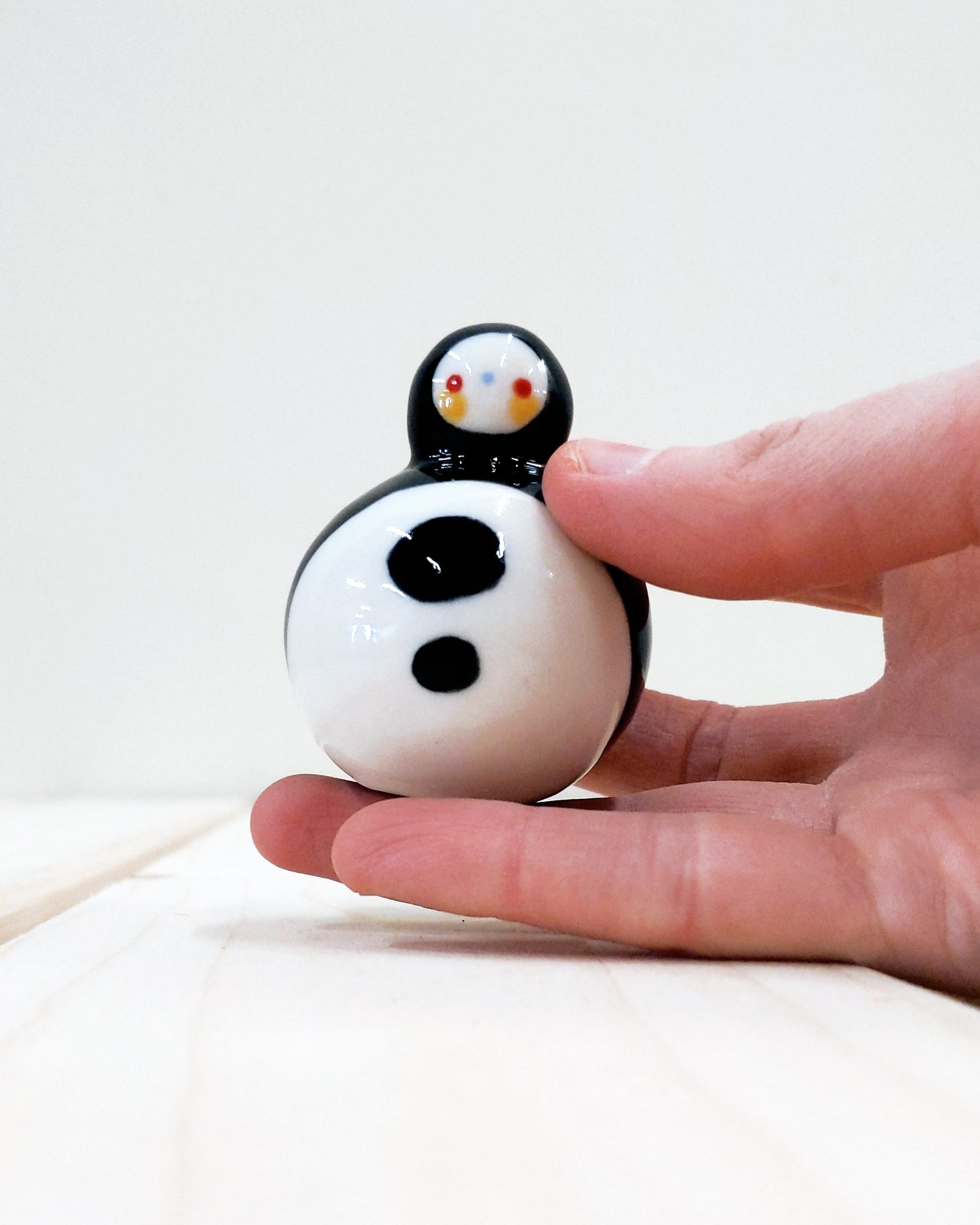 Birbauble Ceramic Art Toy [BB23.022: Large Classic Black, 1.75" Body Diameter]