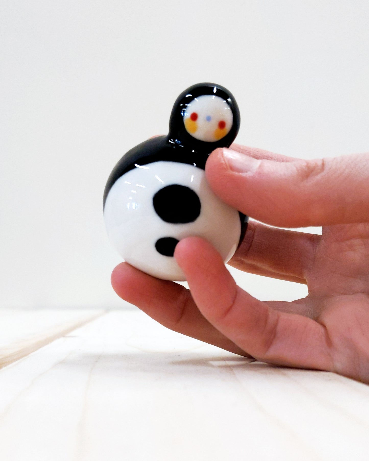 Birbauble Ceramic Art Toy [BB23.022: Large Classic Black, 1.75" Body Diameter]