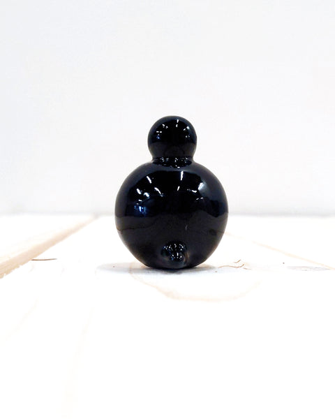 Birbauble Ceramic Art Toy [BB23.018: Classic Black, 1.25" Body Diameter]