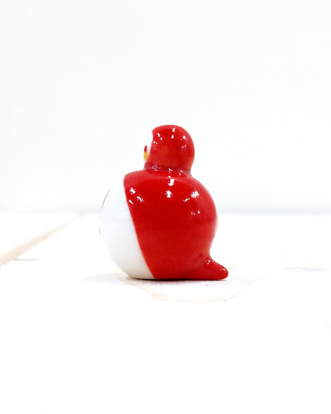 Birbauble Ceramic Art Toy [BB23.017: Classic in Red,  1" Body Diameter]