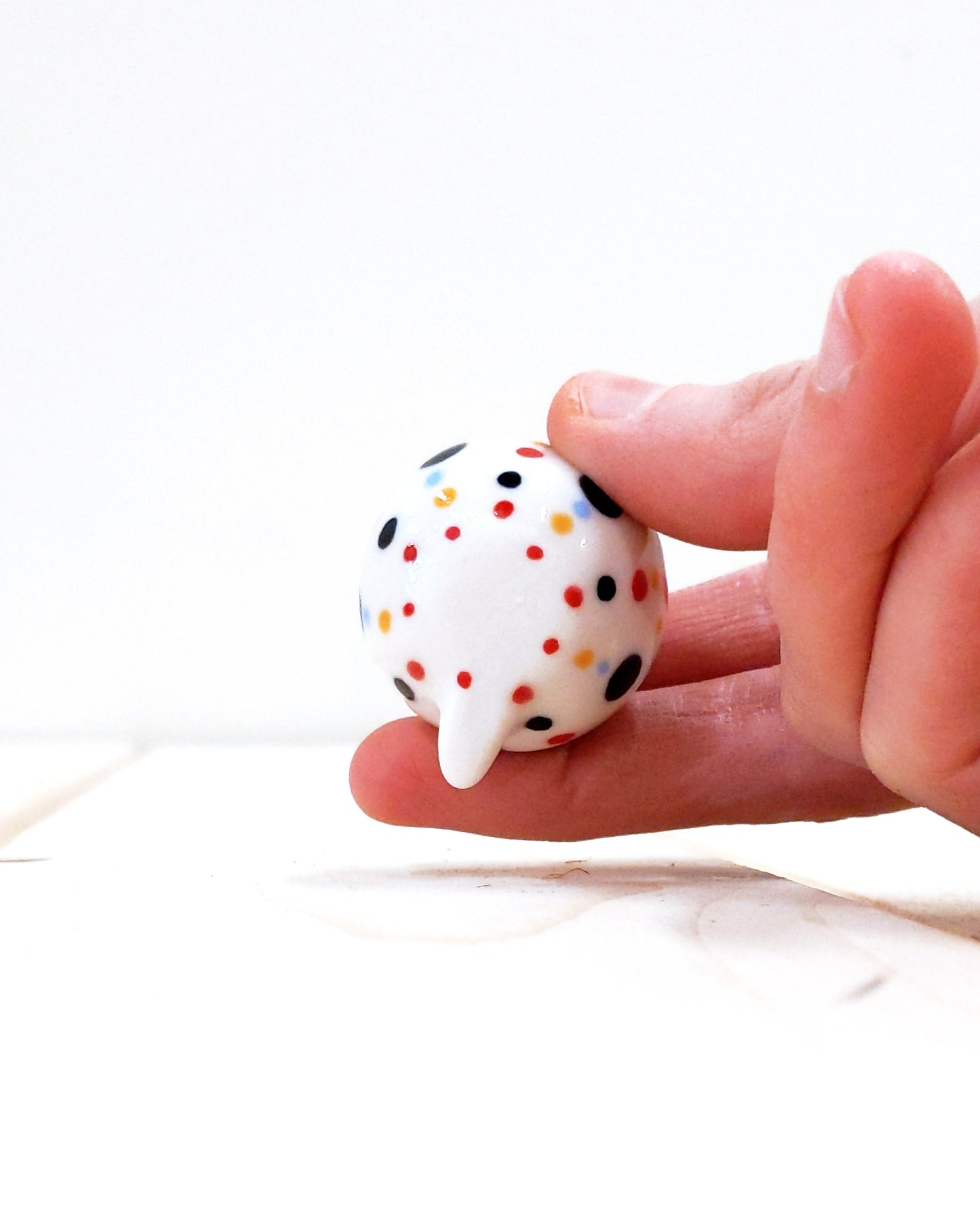 Birbauble Ceramic Art Toy [BB23.015: Ridiculous, 1.25" Body Diameter]