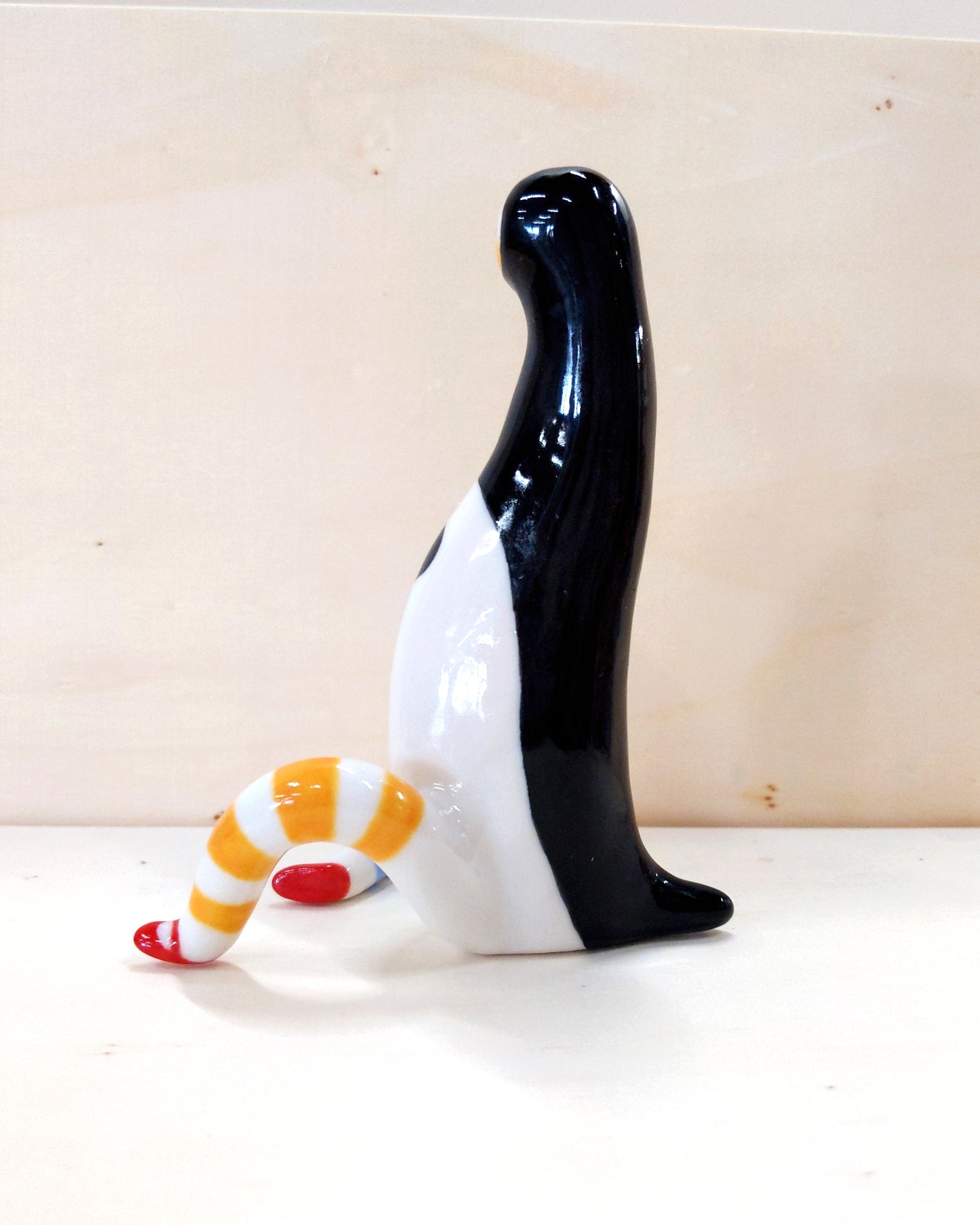 goatPIERROT Ceramic Art Toy [23.001: Largest Longestbirdman with Socks]